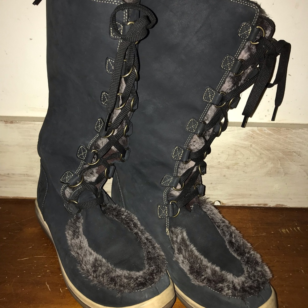 Women’s Timberland Kickadilla Black Suede Boots - Picture 4 of 8